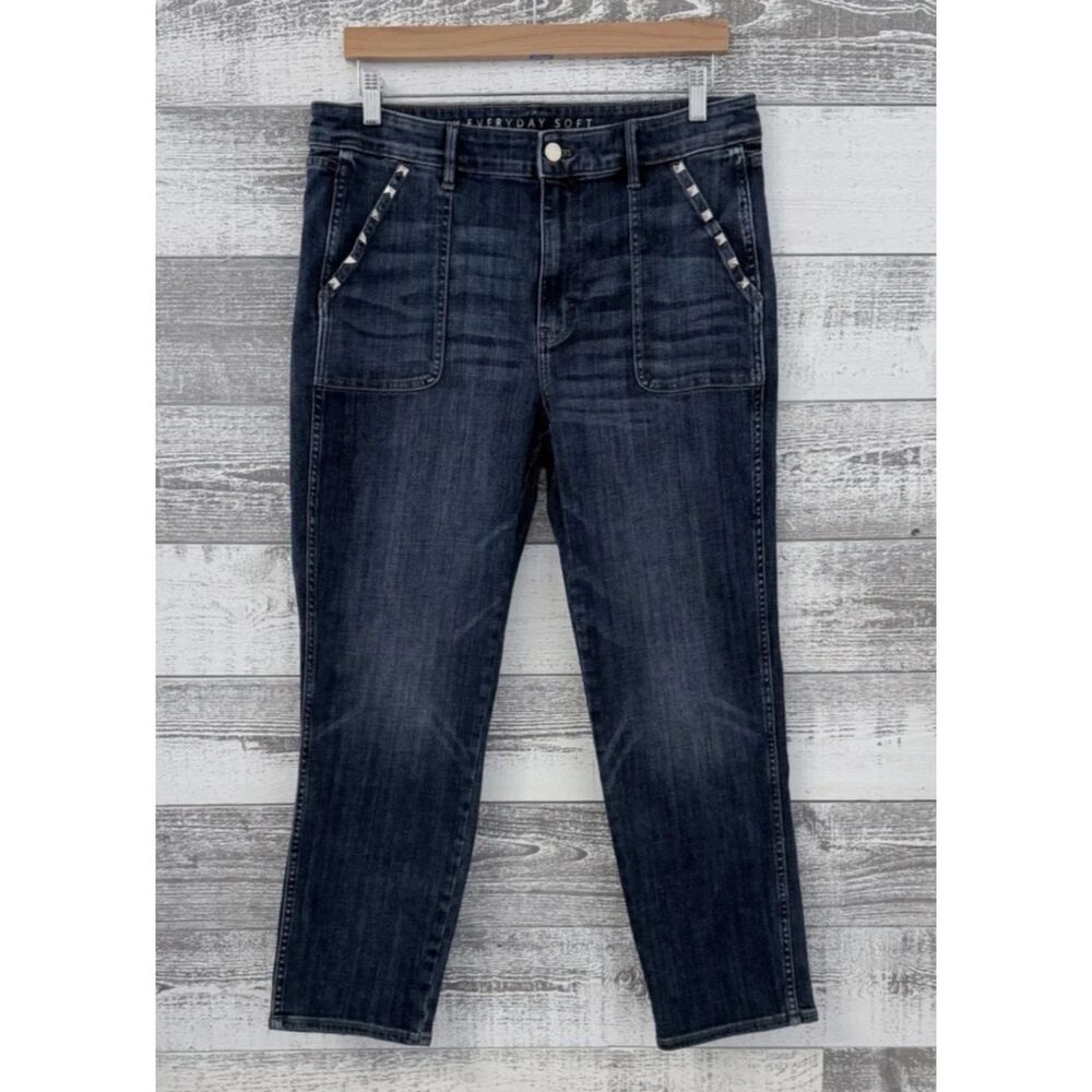 White House Black Market Everyday Soft High-Rise Crop Jeans Women's Sz 14